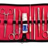 German Grade Dissecting KIT of 11 PCS Scissors Forceps Probe Blades Needle ETC CYNAMED-3