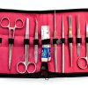 German Grade Dissecting KIT of 11 PCS Scissors Forceps Probe Blades Needle ETC CYNAMED-5