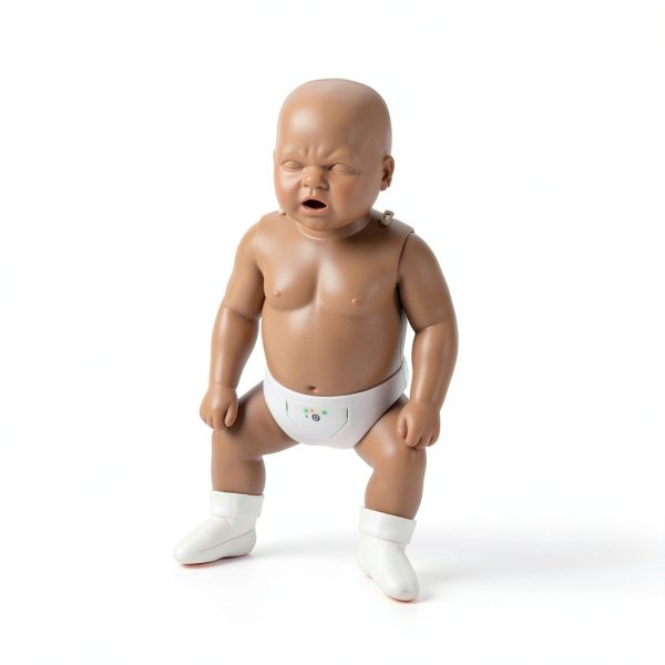 Infant CPR Manikin 4-Pack Dark Skin Tone by Prestan with Rate Monitor-1