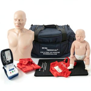 Prestan Adult and Infant CPR Manikin with Feedback, Prestan AED UltraTrainer, MCR Accessories & Carry Bag-0