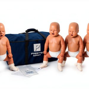 Infant CPR Manikin 4-Pack Dark Skin Tone by Prestan with Rate Monitor-0