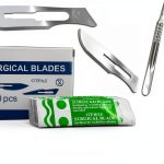 Scalpel Blades 100 Pack #10 with Handles #3 #4 Cynamed Sterile Set-0