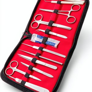 German Grade Dissecting KIT of 11 PCS Scissors Forceps Probe Blades Needle ETC CYNAMED-0