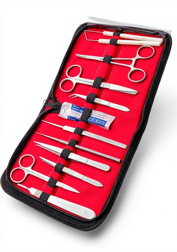 German Grade Dissecting KIT of 11 PCS Scissors Forceps Probe Blades Needle ETC CYNAMED-0