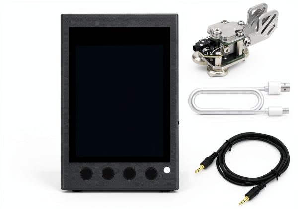 HAMCUBE Mini Morse Code Trainer Kit with Steel Paddle and 3.5mm Cable-0