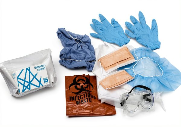 Medline Employee Protection Kit Goggles, Nitrile Gloves, Isolation-0