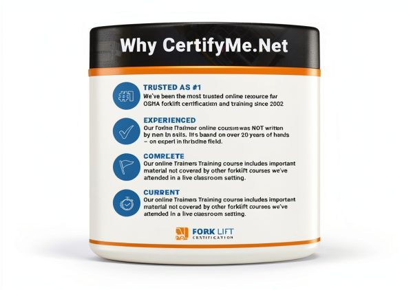 Forklift Certification Kit CertifyMe OSHA Train-The-Trainer USB-3