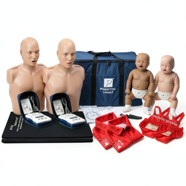 MCR Medical Prestan Diversity Take2 CPR Manikin & UltraTrainer Kit with Feedback (2-Adult, 2-Infant, & 2-UltraTrainers) and Accessories-0